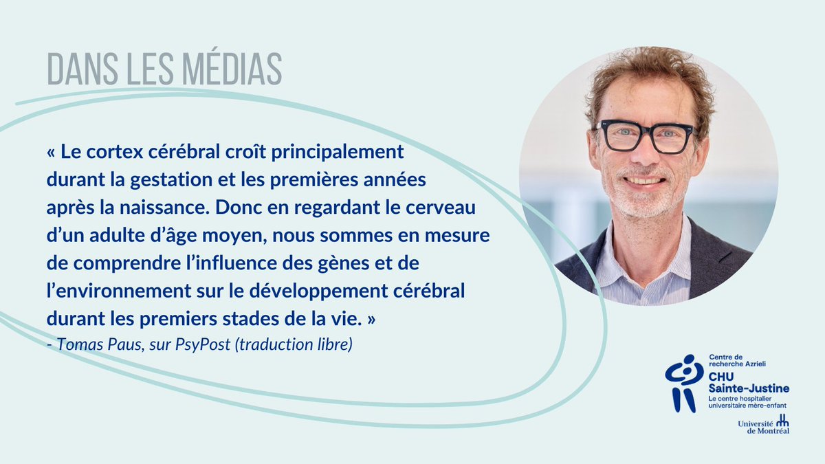 Le chercheur Tomas Paus @CR_CHUSJ présente les résultats d’une récente étude sur l’impact des gènes et de la disponibilité alimentaire sur le développement du cerveau, à lire dans @PsyPost. psypost.org/new-study-reve…