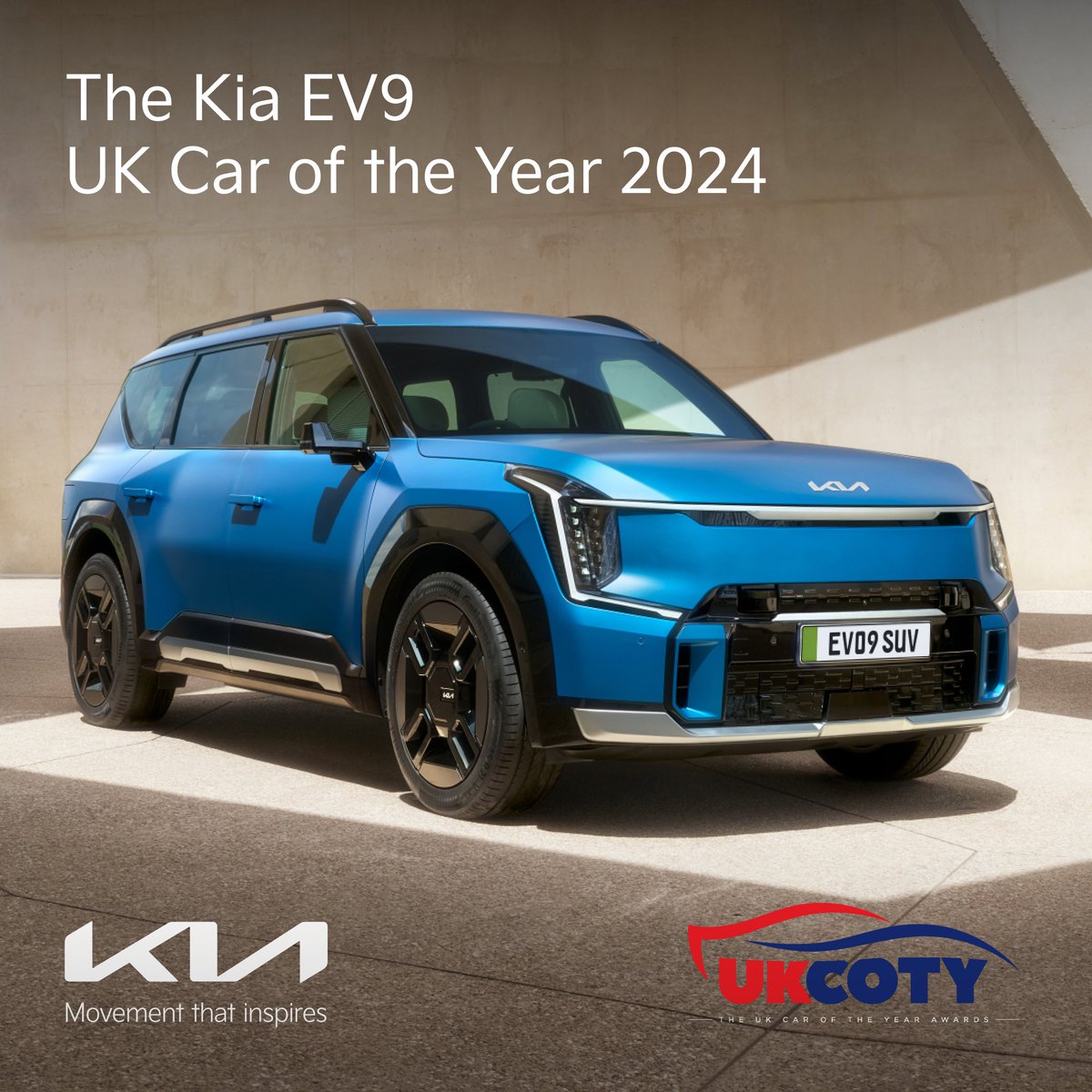 We’re delighted to announce that the Kia EV9 has been named ‘UK Car of the Year 2024’ 🏆

Read all about it by visiting bit.ly/3vhYgL7

Take the lead. Drive electric.

#KiaUK #MovementThatInspires #KiaEV9 #EV9