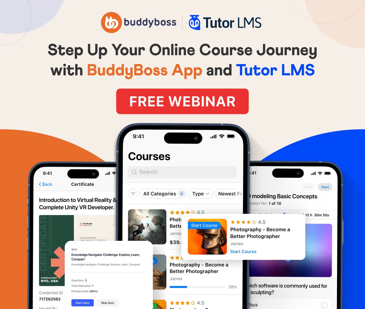 ⌛Only a day left to sign up for the FREE Webinar It’s time to step up your online courses with our webinar. Learn everything from boosting engagement to launching your mobile app with BuddyBoss and Tutor LMS. Register now 👉 buddyboss.com/tutorlms-app/ #BuddyBoss #TutorLMS