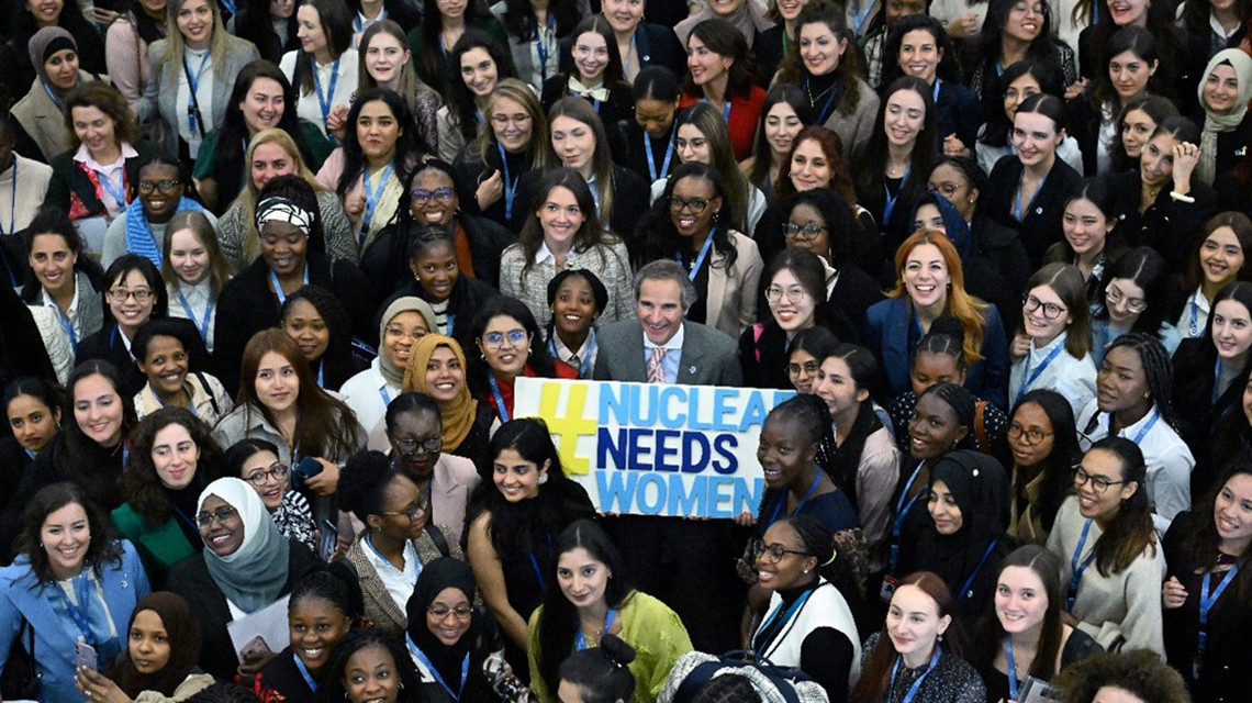iaeaorg's tweet photo. A vibrant 2-day celebration of women in nuclear science took place at IAEA on #WomensDay. Over 400 women from 100+ countries shared experiences &amp; gained practical knowledge to help advance their careers.

The event’s unanimous message? #NuclearNeedsWomen!

https://t.co/JD2kUtH7fr https://t.co/6TeRyVx1wn