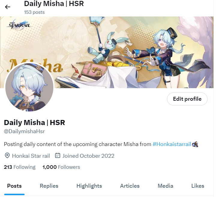DailymishaHsr's tweet photo. We've have Finally reached 1K !!!! Thank you for everyone who supports my account I appreciate it a lot . And thank you @SillyFremimi for breaking the hundreds 🥳 
#Misha 
#HonkaiStarRail 
@TimelyMisha_HSR https://t.co/r5Oa76R0iL