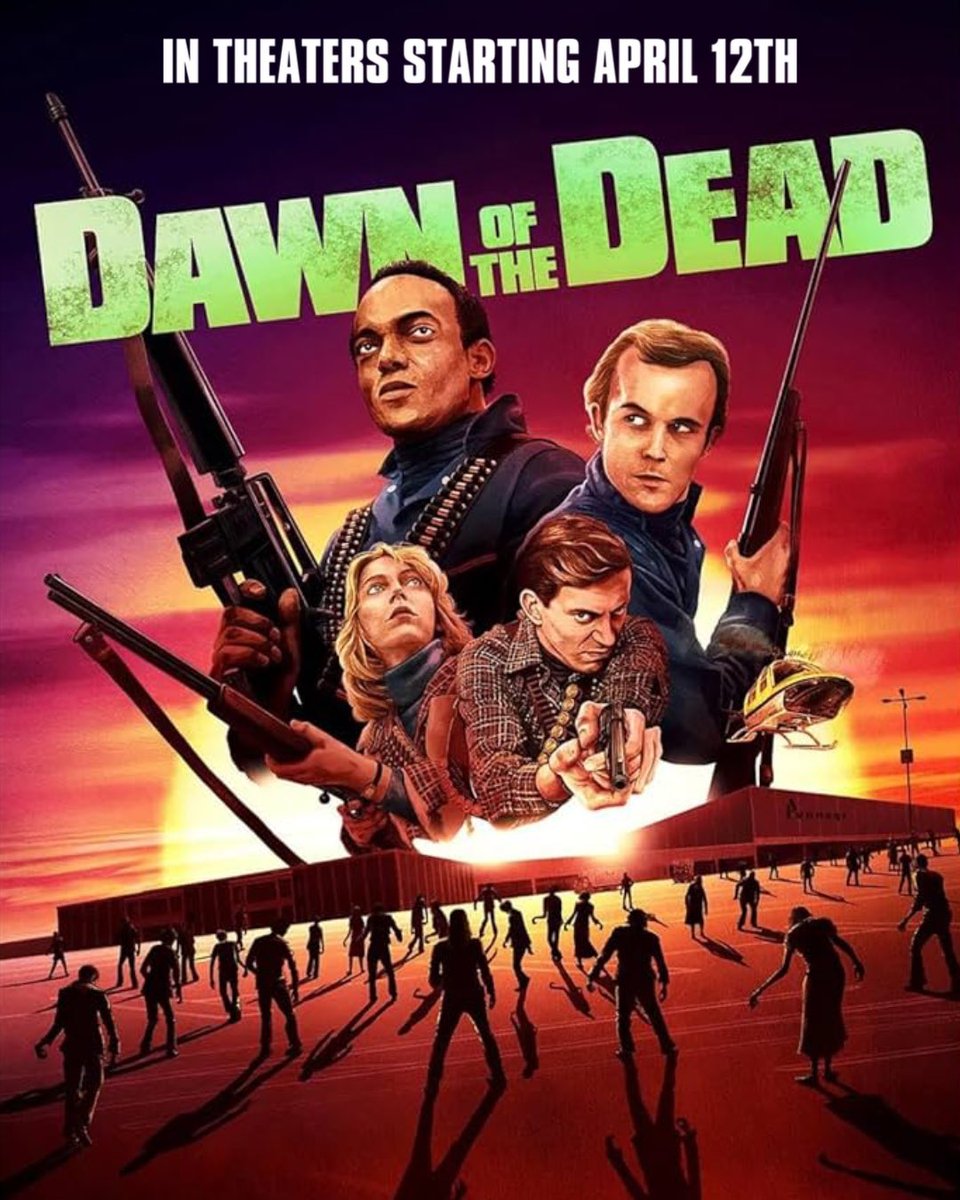 realshawnhunt's tweet image. Starting April 12th, George A. Romero’s “Dawn of the Dead” (1978) will be returning to theaters.  In fact, one such place that will be holding screenings is the Monroeville Mall in PA, where the film was shot.  I personally can’t wait!