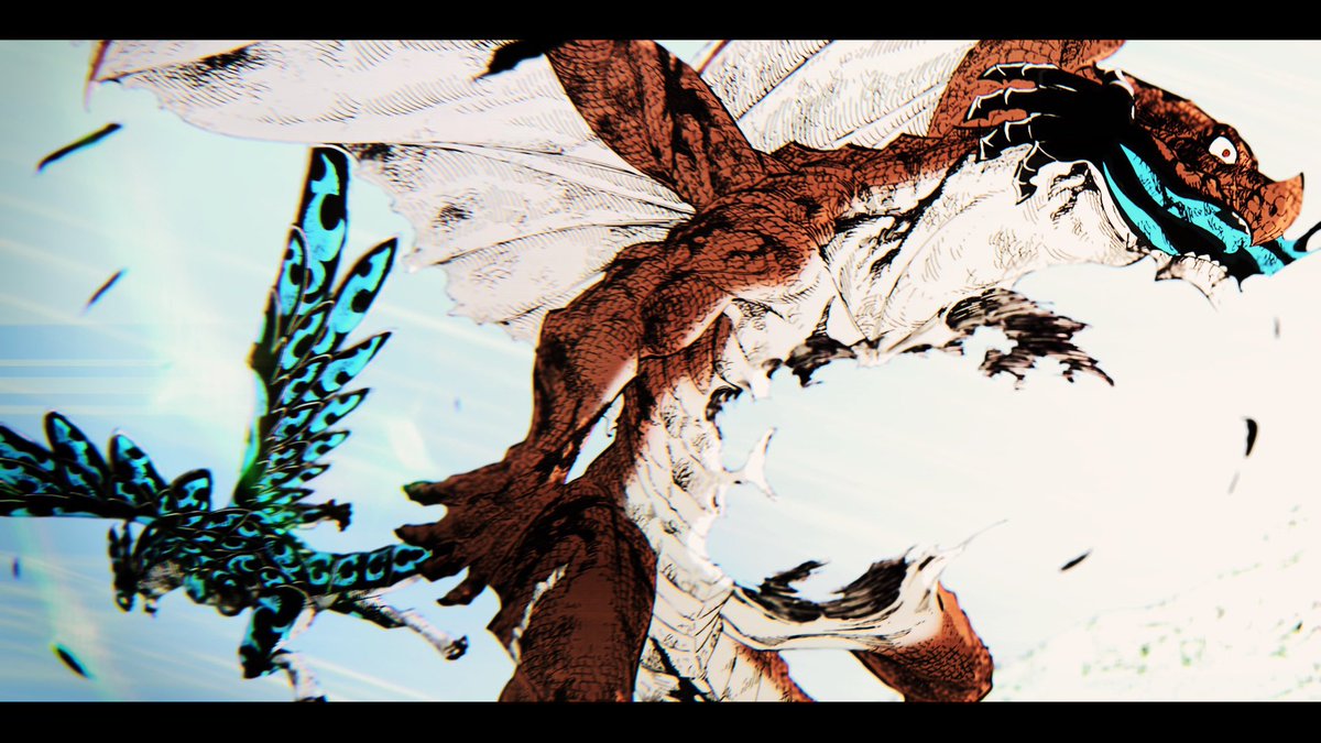 bear_1kuma's tweet photo. 【色調練習】｢FAIRYTAIL｣よりイグニール&amp;アクノロギア

100年クエストアニメ化おめでとう🎊
 #FAIRYTAIL  #フェアリーテイル
  #100年クエスト  #真島ヒロ https://t.co/rkanSh77Ec