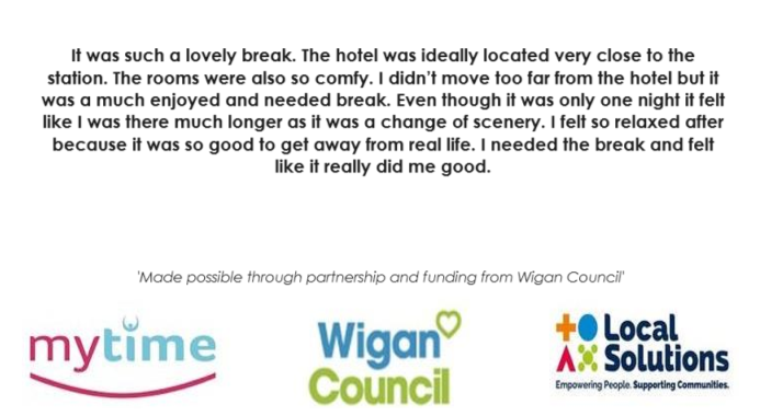 MytimeWigan's tweet photo. Thank you too @CrownePlazaB1 for your continuous generosity for our carers.🥰

#wigancouncil #supportingcarers #localsolutions #carersupport #hotelbreak

@WiganCouncil @LocalSolutions_ 

Andrew took advantage of one of our hotel breaks recently.
Here's what he had to say: https://t.co/N6PT8eAnGh