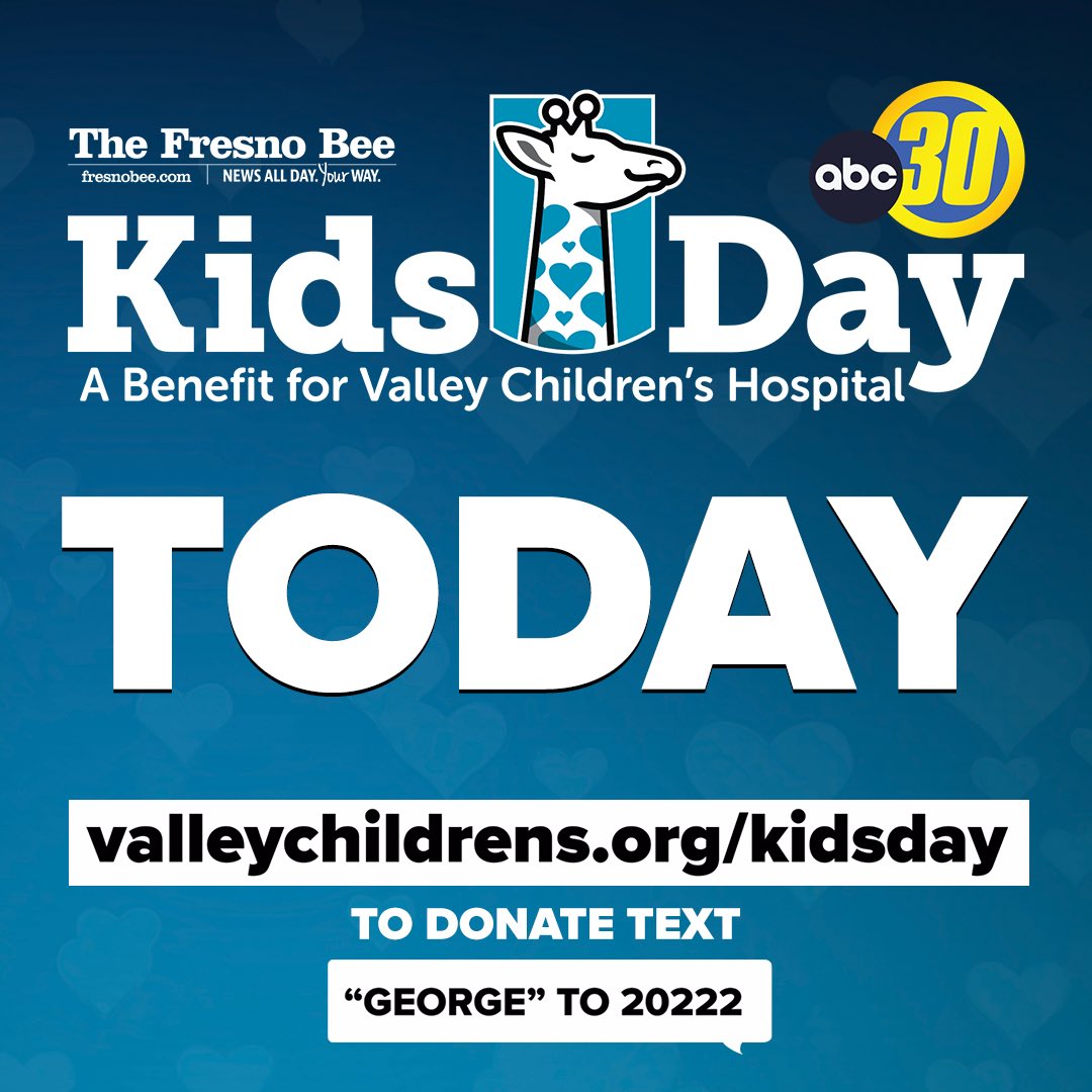 Happy Kids Day 😊 You’ll see thousands of volunteers across Central CA with special newspapers. For a suggested donation of $2, you can read about how @CareForKids helps hundreds of kiddos. If you can’t donate in person, you can donate online.
