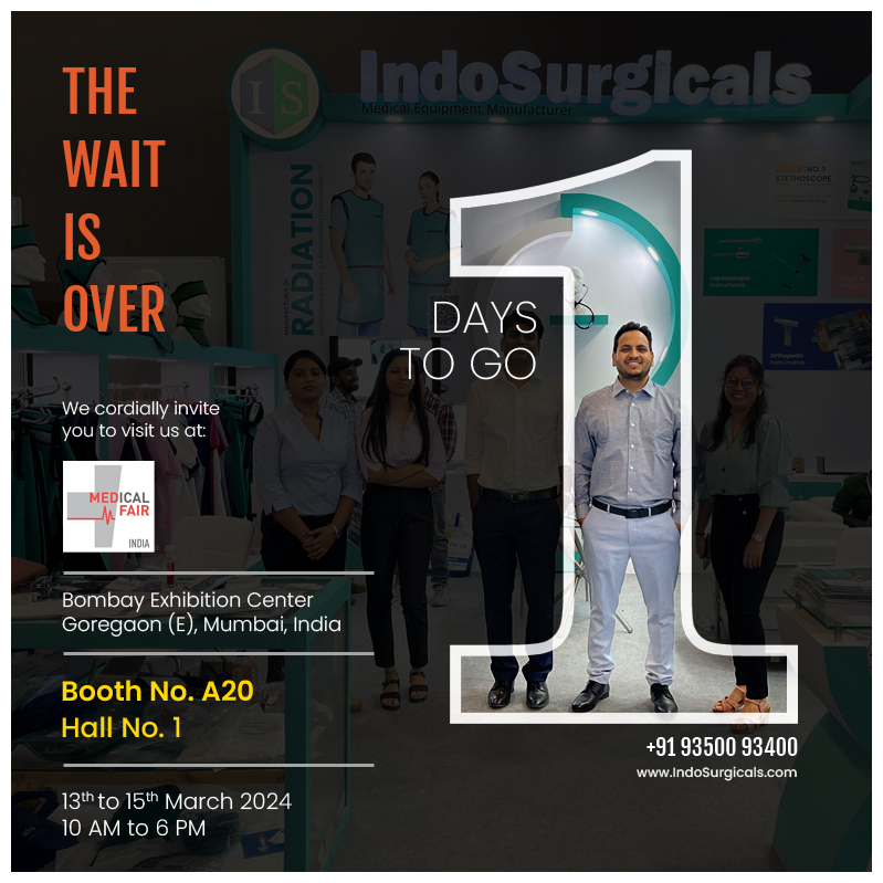 IndoSurgicals's tweet photo. Excited for #MedicalFair2024! IndoSurgicals Private Limited is all set to dazzle at Stall No: A20, showcasing innovative medical solutions. Join us at the Bombay Exhibition Center, Mumbai, from 13-15 March. Don't miss out on the future of healthcare! #IndoSurgicals #HealthTech 🚀 https://t.co/j5snAPlyX8