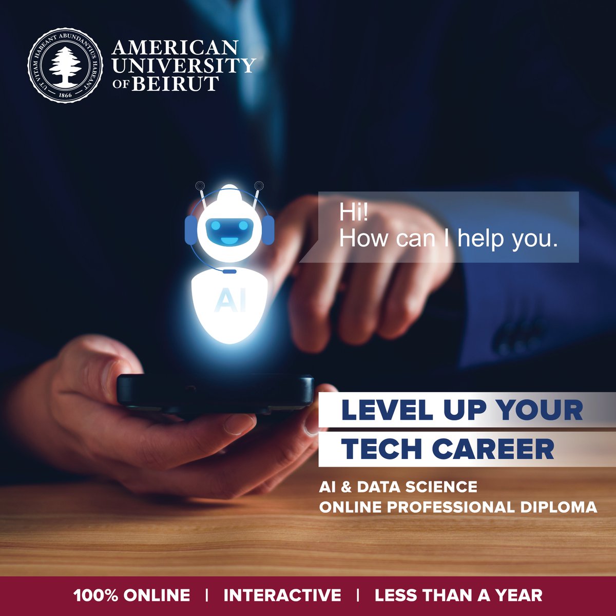 Join our AI & Data Science online graduate professional diploma and become a game-changer in the tech industry! ✅Less than a year ✅ 7 courses ✅Fully online ✅Self-paced learning 🔗 aub.edu.lb/msfea/Landing/… @AUB_Lebanon @AGforE_ @fas_aub #AUB #MSFEA #AGHub #AI #DataScience…