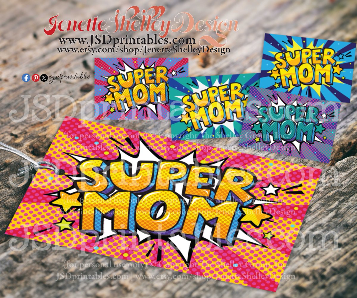 jsdprintables.com/product-page/s… Make the act of gift-giving even more special with our SUPER MOM Comic Theme Printable Digital Gift Tags. @jsdprintables #shopsmall #gifts #digitalgifttags #presents #love #mom #mother #giftideas #birthday