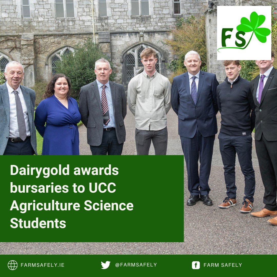 Dairygold awards bursaries to UCC Agriculture Science Students. <a href="/DairygoldCo_Op/">Dairygold Co-Op</a> <a href="/UCC/">UCC Ireland</a> 

Read more: farmsafely.ie/dairygold-awar…
#dairygold #universitycollegecork #ucc