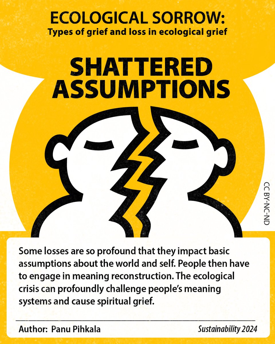 Sometimes grief processes include a profound change in how we see the world and our place in it. The ecological crisis is a "seismic event". 
From mdpi.com/2071-1050/16/2…
Thanks to Santtu Oja for the graphics. #ecologicalgrief #meaningreconstruction