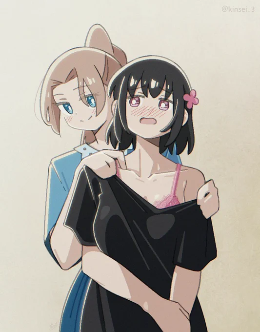 また鎖骨攻撃#創作百合 