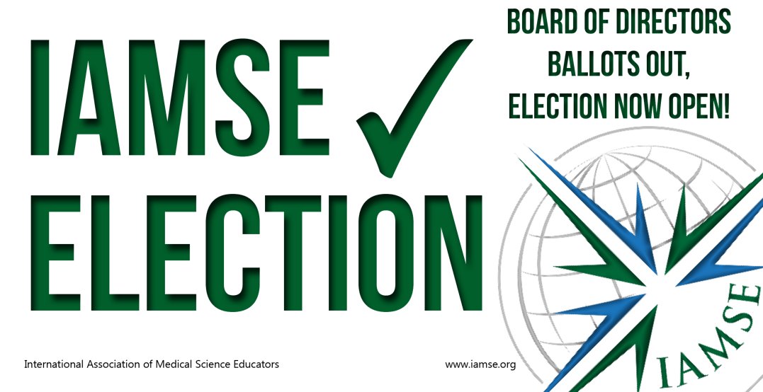 The IAMSE 2024 Board of Directors Election is now open! Check your email for more details and how to vote! #IAMSE