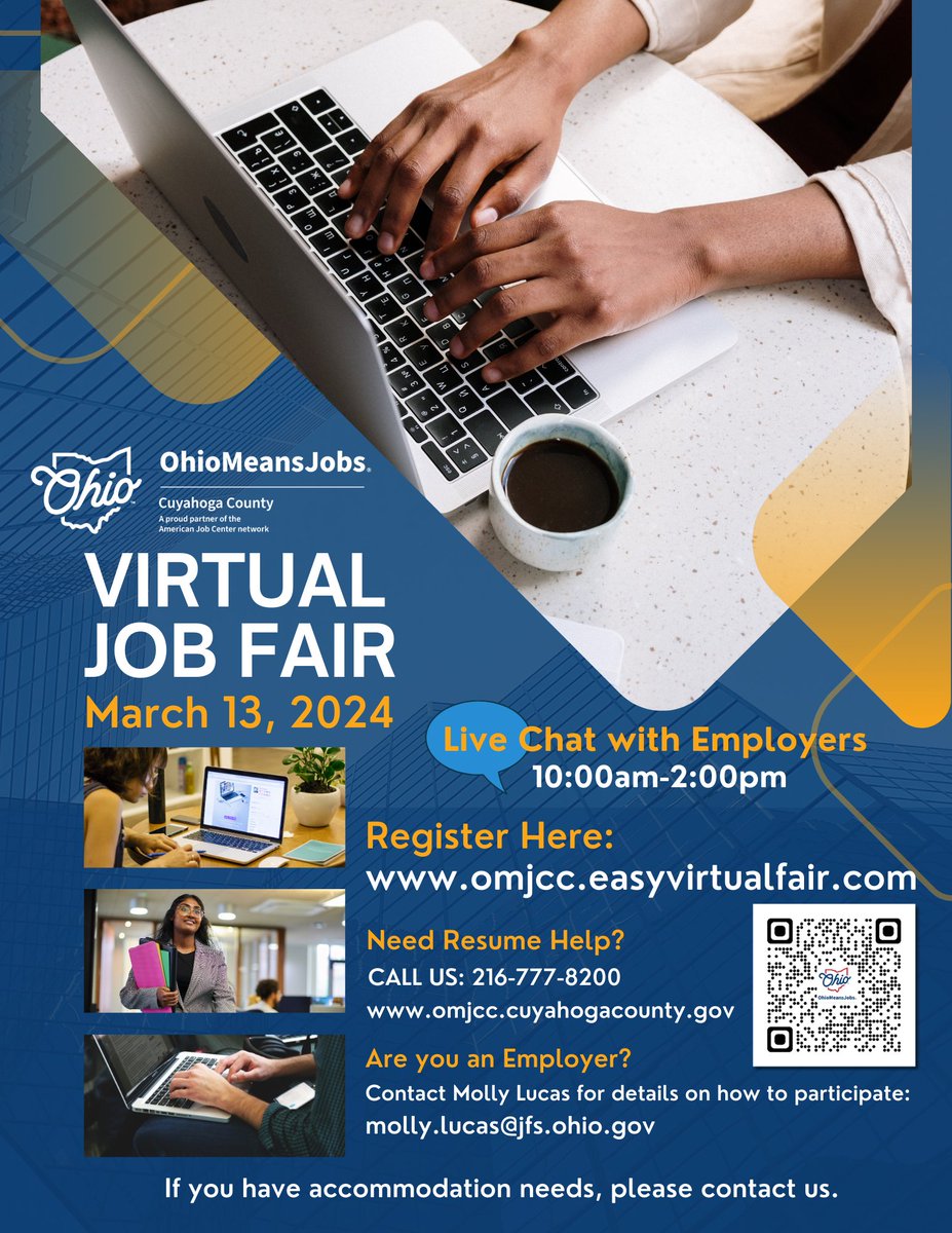 🌟 Upcoming Virtual Job Fair happening on March 13th from 10:00am to 2:00pm! 🔍 Register now to secure your spot: ow.ly/Iyhk50QH99w