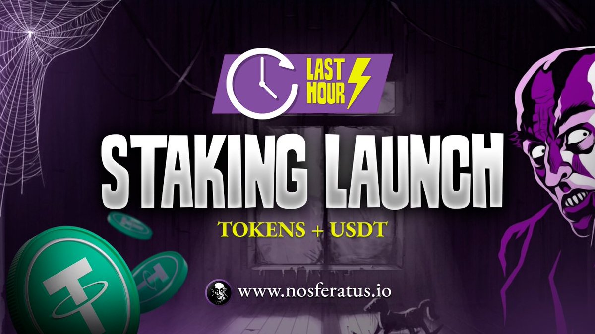[1h left] 🧛 STAKING POOL LAUNCH TODAY!!! 🧛

🔥 The first 100 Participants earn 2x your staked tokens. Just valid before launch.

🔥 BOOST EVENT END 13:59H UTC! 🔥

📱Dapp: nosferatus-staking.vercel.app

#BTC #BINANCE #ETH #CRYTO #CURRENCY #FLOKI #SHIBA #DOGE #PONKE #DEFI #STAKING
