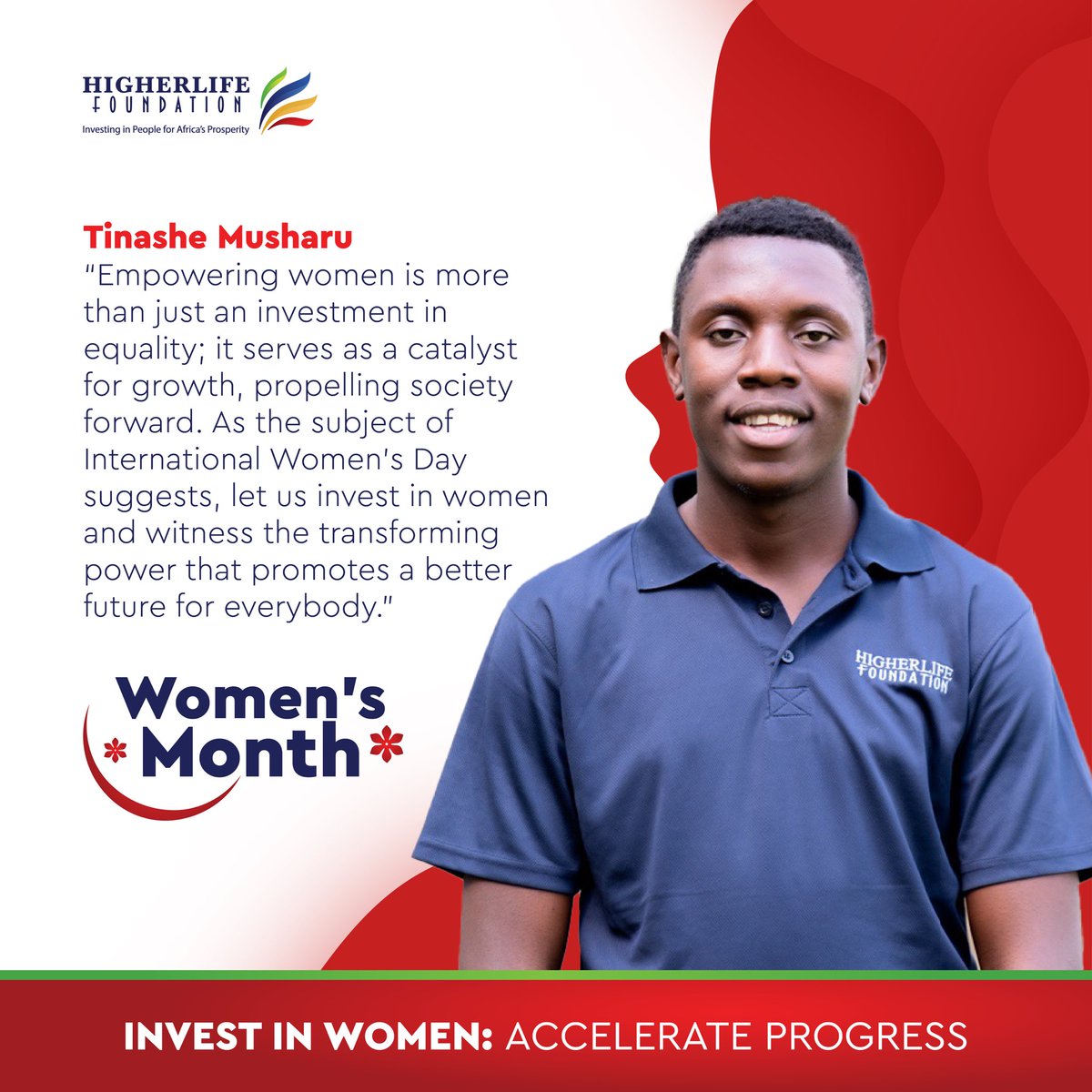 Men aren’t the focus of #WomensMonth but their participation as allies and advocates is crucial for achieving the ultimate goal: a world where everyone has equal opportunities to thrive #IWD #WomensMonth #InvestInWomen