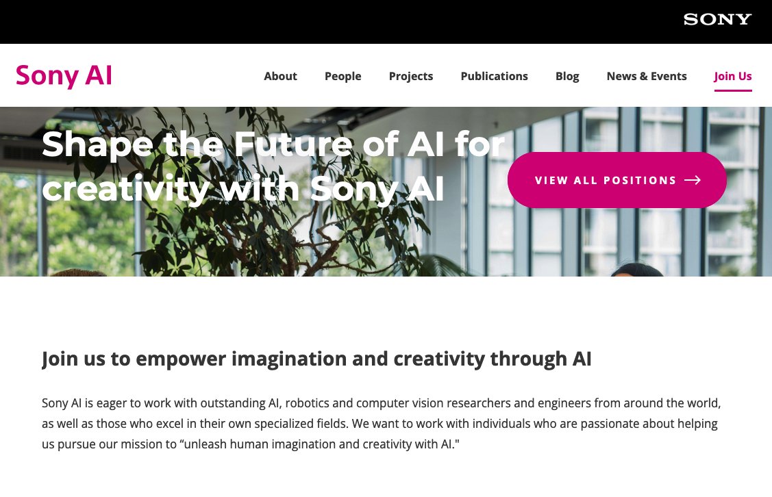 Two internship positions to work with our team at <a href="/SonyAI_global/">Sony AI</a>, either in #Zurich or #Barcelona. Topics around audio modeling, retrieval, or evaluation.

Apply here: sonyglobal.wd1.myworkdayjobs.com/en-US/SonyGlob…