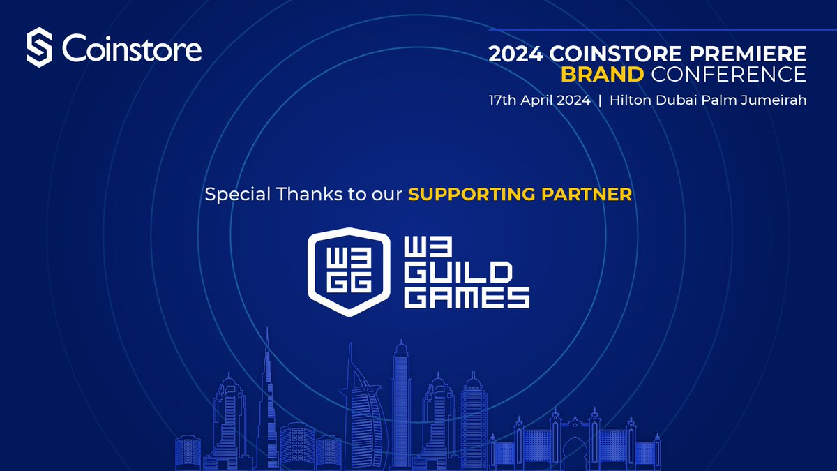 JosimKhan785's tweet photo. Thrilled to announce our partnership with @w3ggofficial at the 2024 Coinstore Premiere Brand Conference! ๐ค
๐ผ Teaming up to level up in the crypto arena. Game on! ๐ฎ๐
#CoinstoreConference https://t.co/RfWziAFwzr
