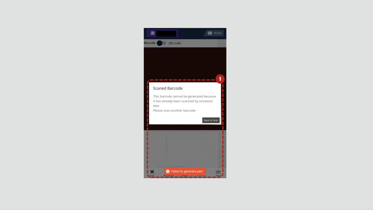 Scannner_global's tweet photo. 🚫 Limitation Alert: Scanning the Same Barcode 🚫

Remember, each barcode can only be scanned once per season. Once scanned, it's off-limits until the next season begins. 

📆 If you see an error message (1), it means the barcode's already been claimed by someone else. https://t.co/oB4jwsQY2B