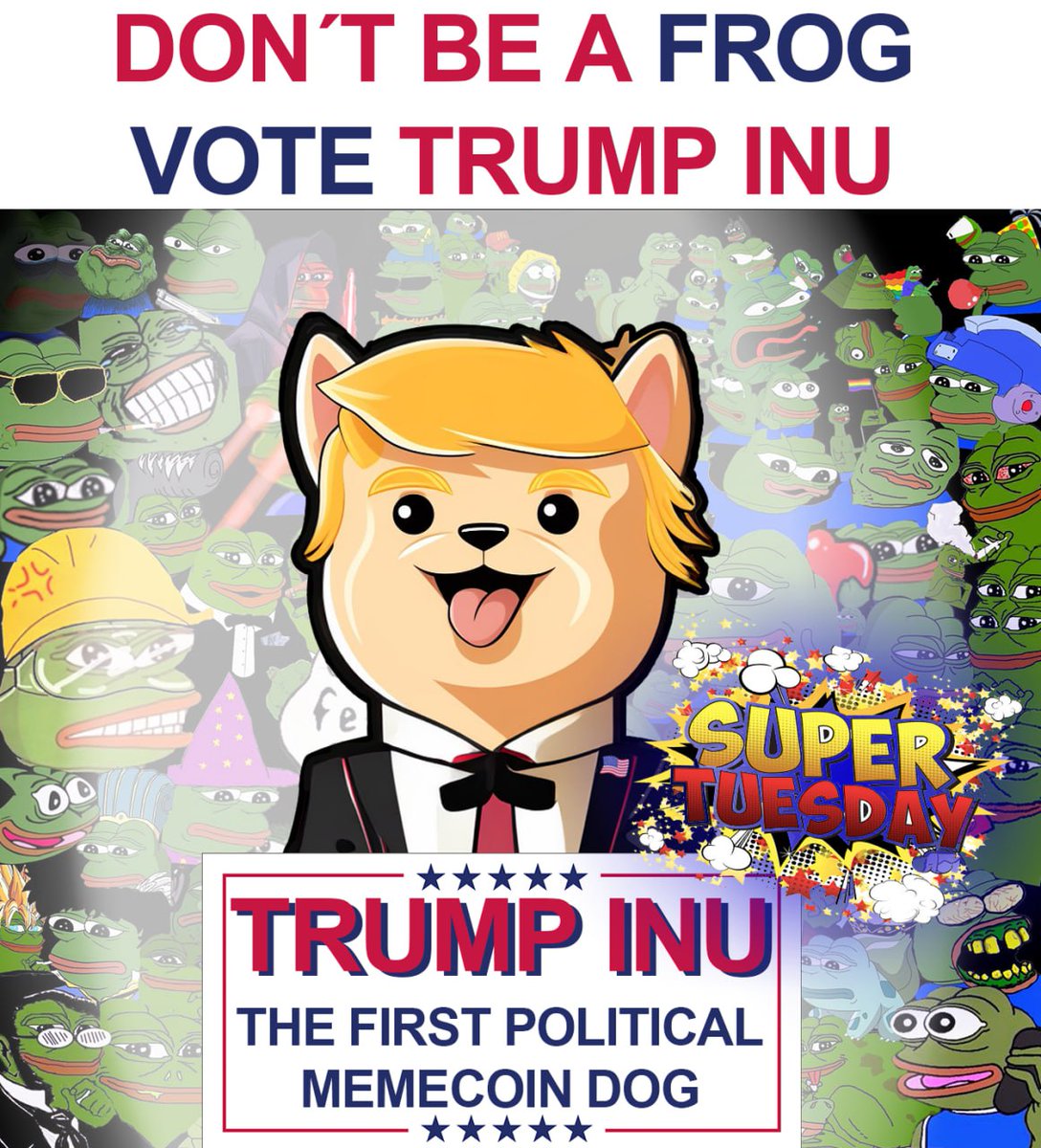 TRUMP INU will list on CoinGecko in approximately 7 days. 

Don't ask us how we know, we just know. It will list in PoliFI directly. 

This is your billion-dollar ticket you don't want to fade below $10M. Let's make a new ATH TODAY!