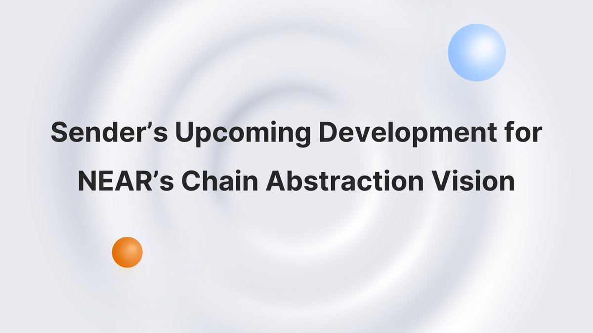 As we charge ahead into Q2 of 2024, Sender Wallet is thrilled to announce our unwavering support for <a href="/NEARProtocol/">NEAR Protocol</a>'s groundbreaking vision of Chain Abstraction.

Here's how we're igniting the flames of support: