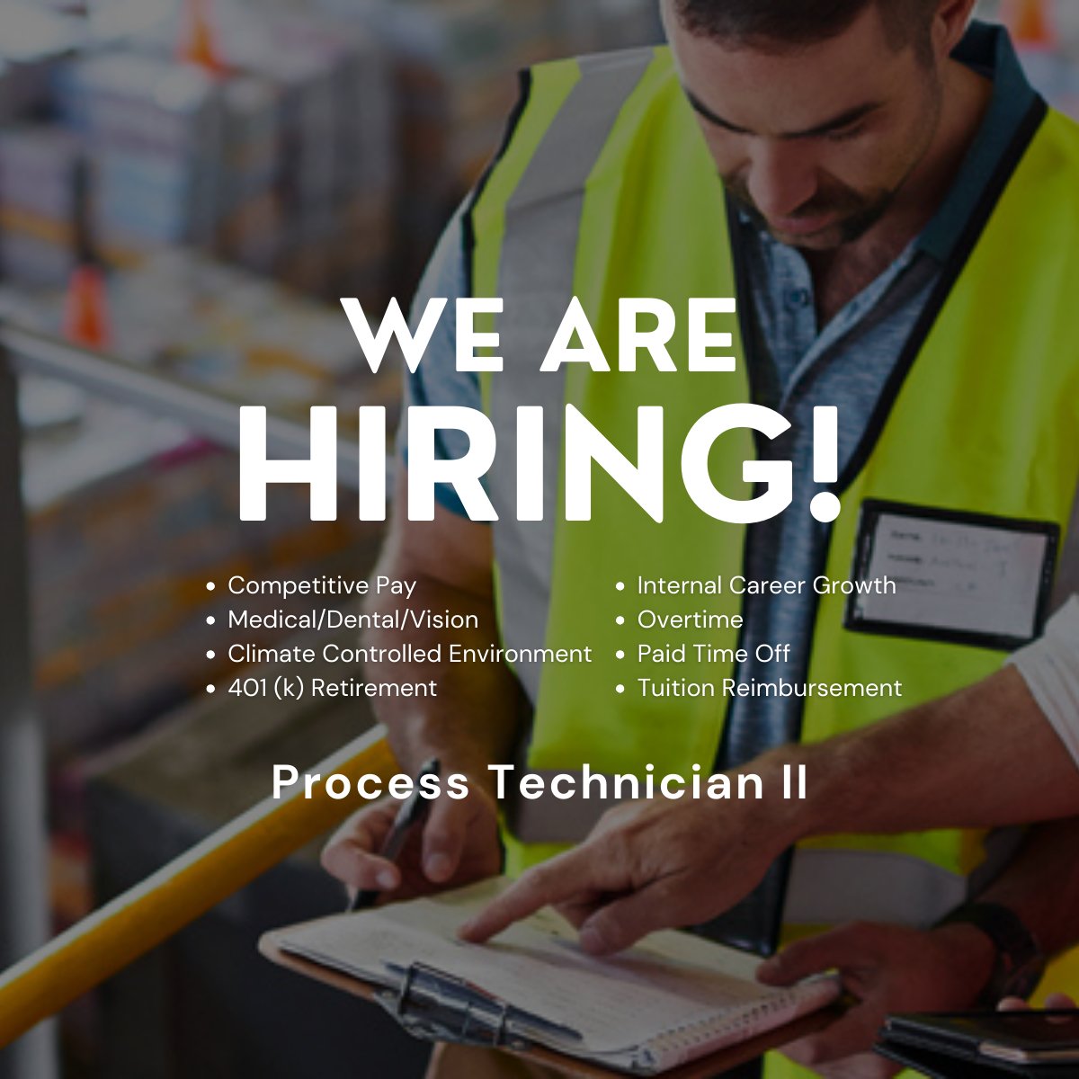 Become a part of our team as a Process Technician II, supporting injection molding operations. Troubleshoot processing conditions, collaborate with industrial engineers and contribute to maintaining certifications. ow.ly/rbJY50QQGGG #milwaukee #jobs #manufacturing