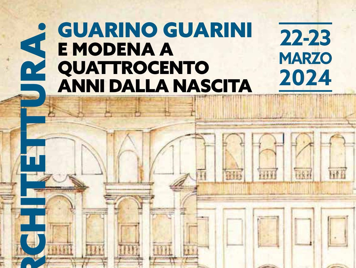 Another new #Guarini400 event, happening in Modena on 22-23 March: the study days "Oltre l’architettura. Guarino Guarini e Modena a quattrocento anni dalla nascita".

Looking forward to presenting on Guarini's Modenese roots!

susanklaiber.wordpress.com/2024/03/12/gua…