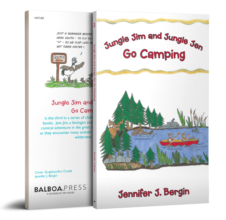 'Jungle Jim and Jungle Jen Go Camping' is now available at : Indigo/Chapters/Coles, Barnes & Noble, Amazon, Balboa Press Laugh and learn with this comical duo in the great outdoors 🙂.