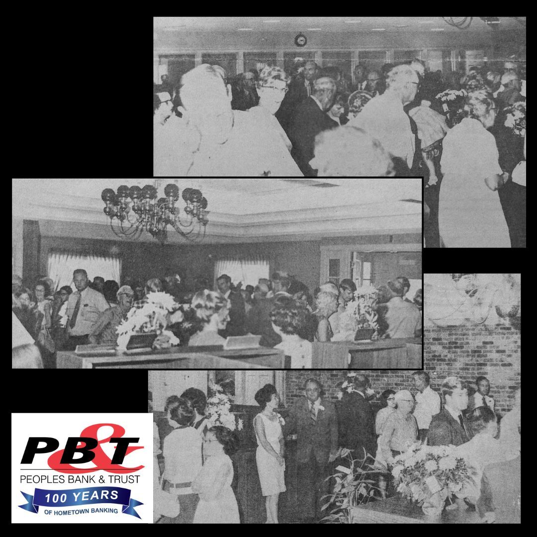 The 1970s were an exciting time for Peoples Bank of Hawk Point. The bank was under the new leadership of Donald Thompson & an Open House was held to celebrate the newly built building along Highway 47. According to @LincolnCounty 700+ people attended the celebration on 8/22/1971