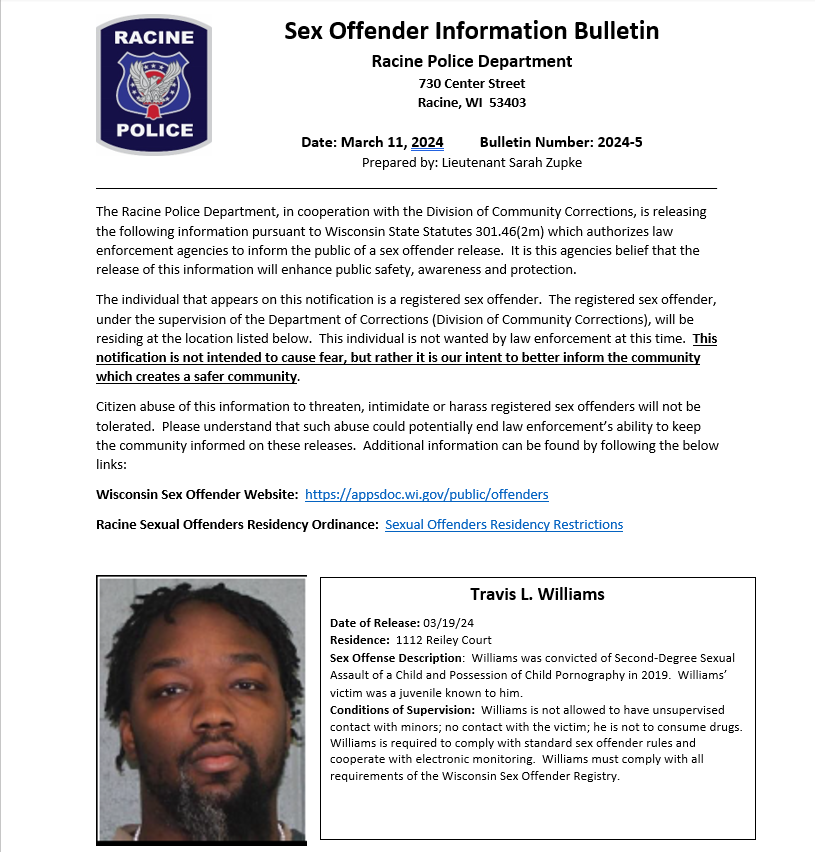 Racine Police tweet media