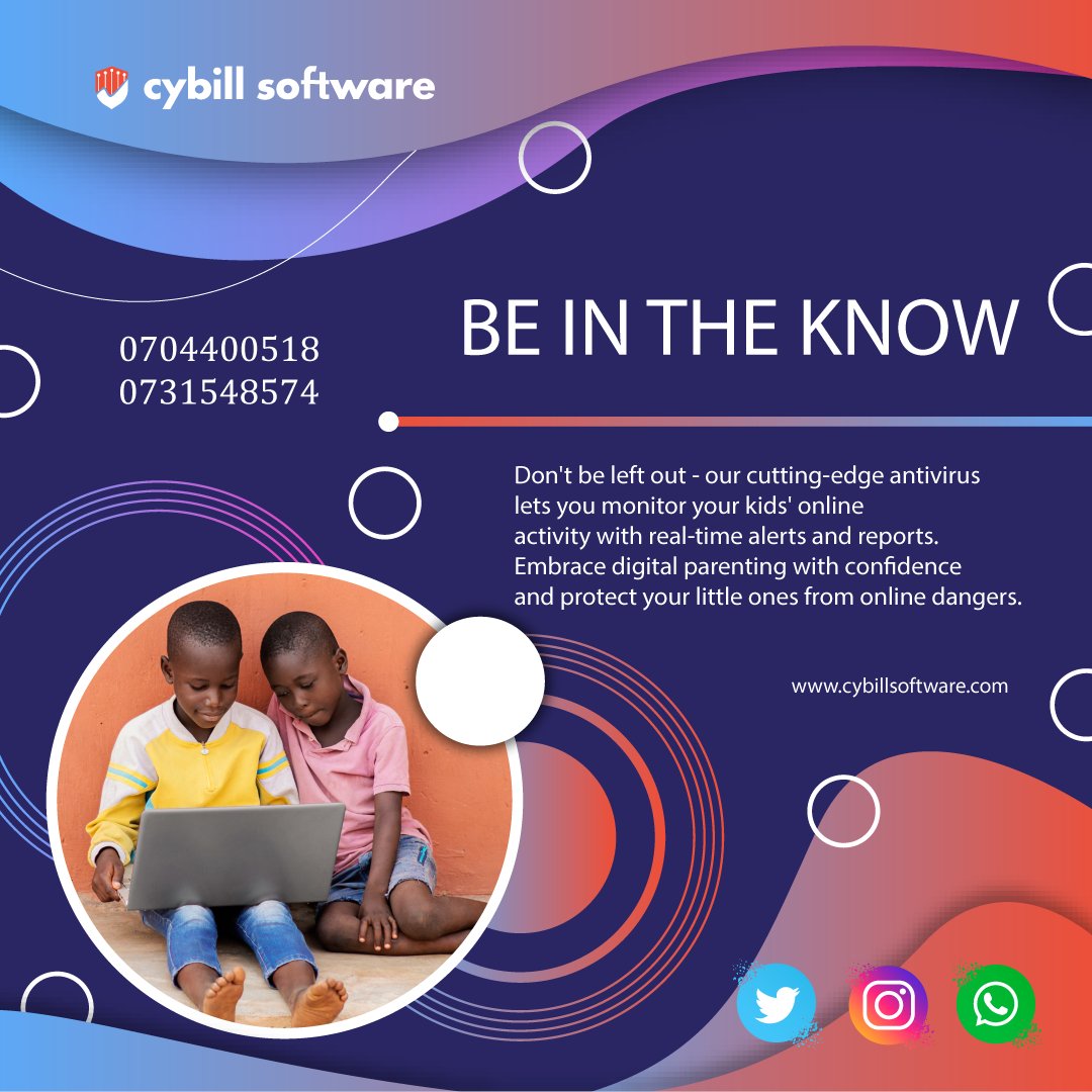 Are you a parent to a child aged 3-17? Then this is for you #safeparenting with total security buy digitally at cybillsoftware.com or call 0704 400 518/0731 545 574 for any queries