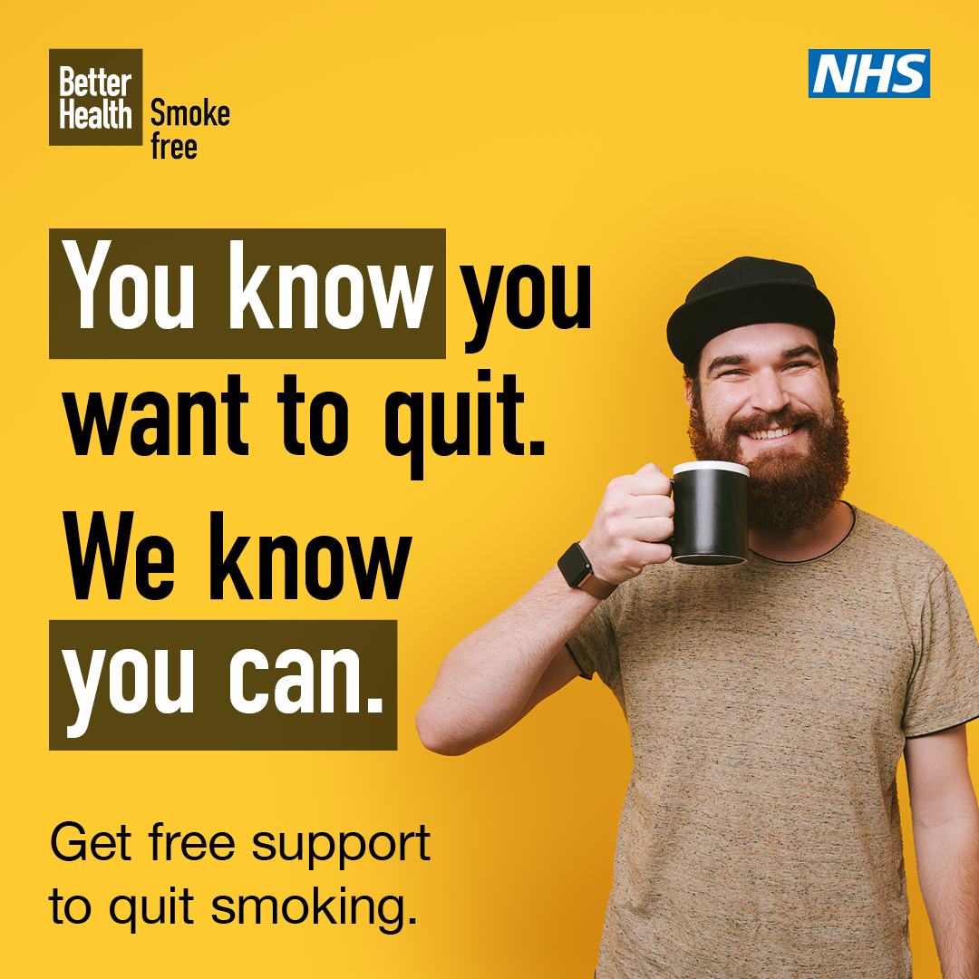 Even if you’ve smoked for many years, it’s never too late to quit. You know you want to quit, and we know you can! 

#TodayIsTheDay – for tips, tools and support from your local stop smoking service please visit the link below 🚭👇 #NoSmokingDay