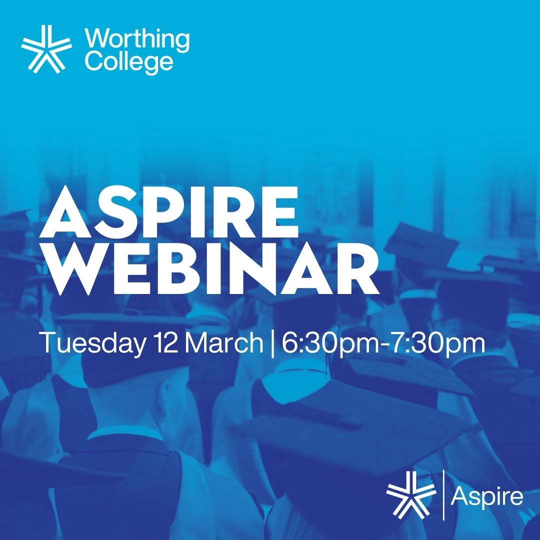Dreaming of attending a top university in the future? 🎓 You need Aspire! Join us tonight for an introductory online webinar at 6:30 - 7:30pm. To find out more about our Aspire programme and to register, click the link 👉 orlo.uk/Xich4 #MadeAtWorthing