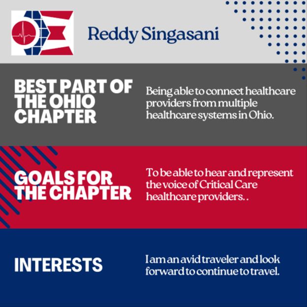 Meet the incoming SCCM Ohio Chapter Secretary - Reddy Singasani! @SCCM @DoctorNivas