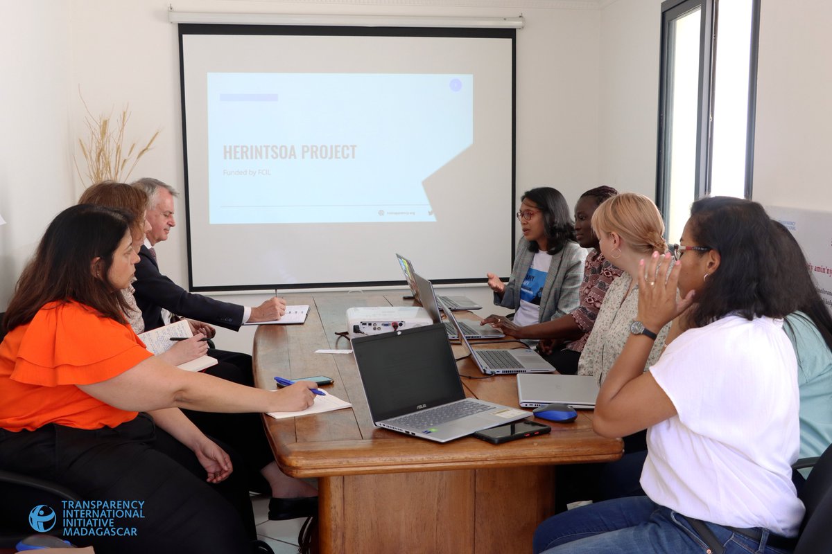 TI_MDG's tweet photo. Yesterday, TI Madagascar, along with
@anticorruption, was  honored to receive a visit from @CanHCZA .We discussed our ongoing projects with
@GAC_Corporate and the #CFIL, and shared our advocacy work in the fields of health, education, and elections. https://t.co/cYMUxlEpKB