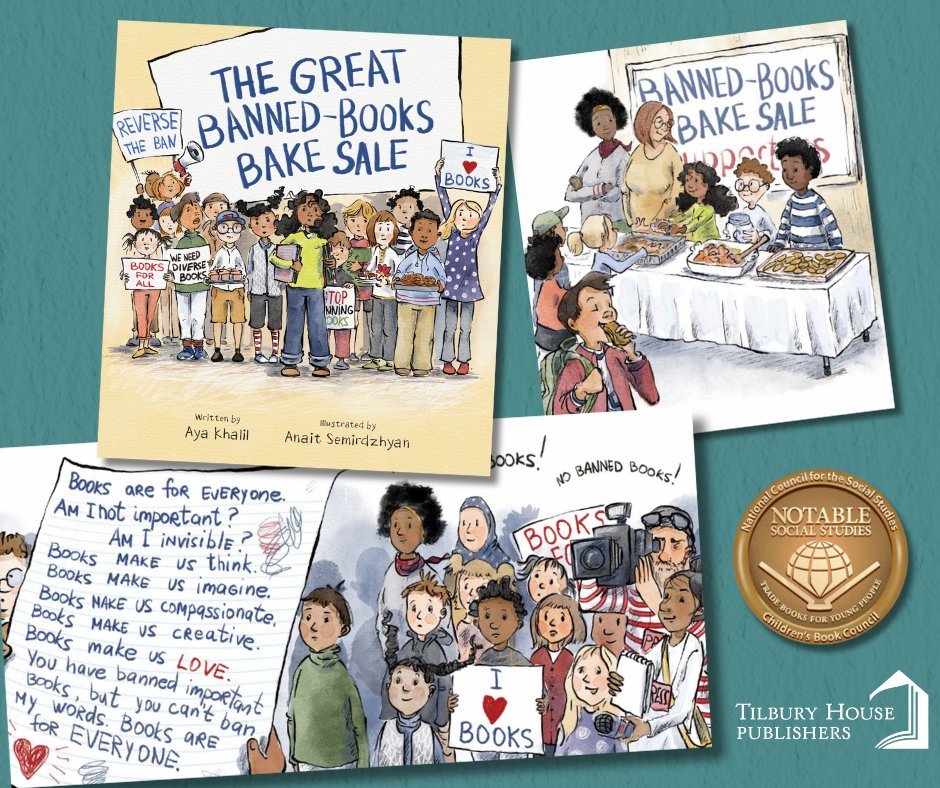 “The Great Banned-Books Bake Sale,” from @ayawrites and @AnaitSart, has been named a @CBCBook Notable Social Studies Trade Books Award winner! Raise a cookie to congratulate this book’s success and celebrate the power of reading and free expression! ow.ly/2mfb50QQuah