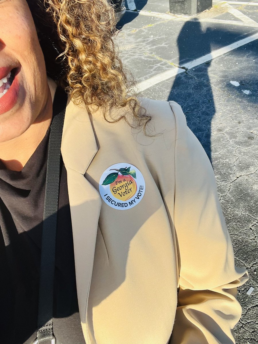 Georgia! You get to vote today! What a great start to my day 🗳️ 🇺🇸 ☀️ #postthepeach