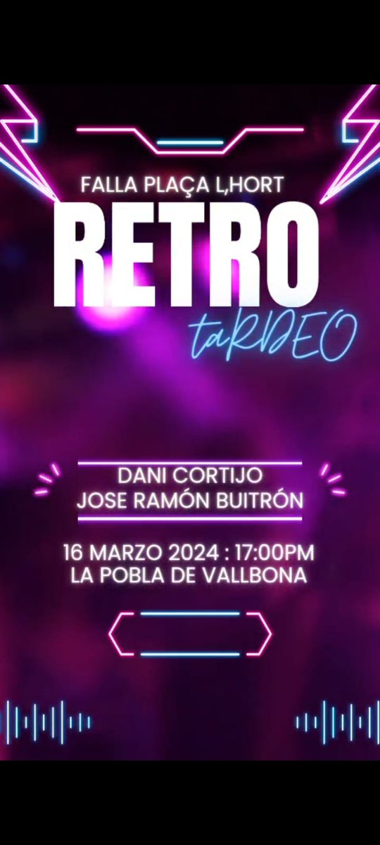 HortFalla's tweet photo. NITS 🔥🎤🎼 A LA FALLA DE L’HORT 💜 
Enguany venim amb més ganes que mai i les nostres festes seran espectaculars!
DIA 16: Remmember tardeo amb Dani Cortijo i Jose Ramón Buitron i NIT JOVE amb Benji Cruz
DIA 17: 💣 ORQUESTRA LA ÓXIDO 💣
DIA 18: Javi Castillo &amp; Carlos Blanco https://t.co/b3QRKlDl6L