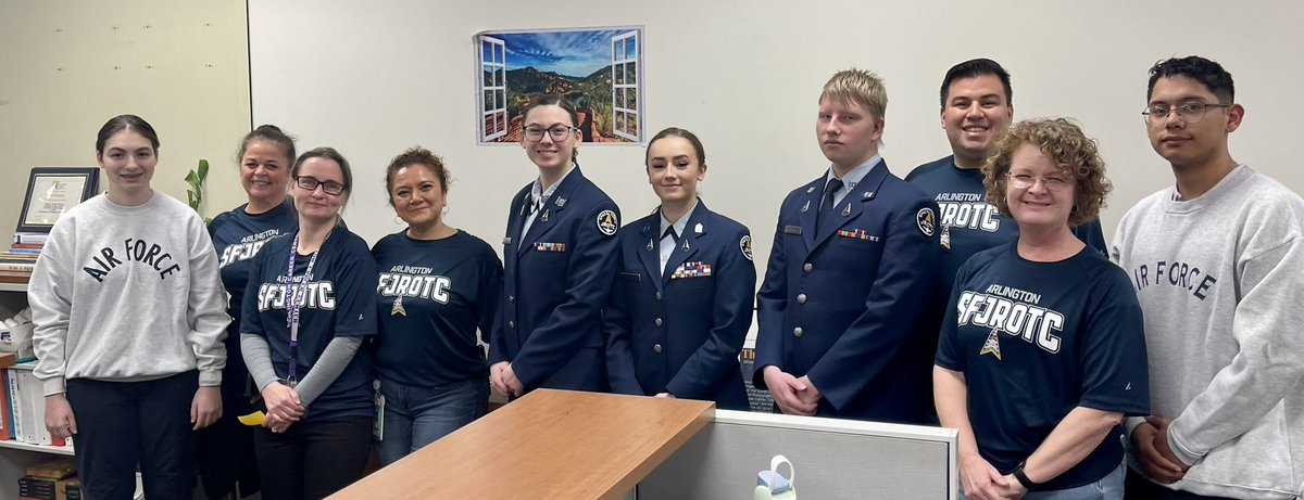 VA821's tweet photo. After Flag Detail this morning, we appreciated the great support from the @APSCareerCenter front office staff!
#APSisAwesome https://t.co/kHVWyv40mE