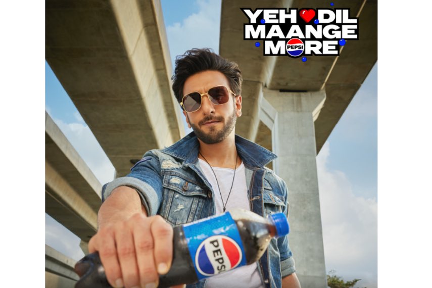 Pepsi resurrects its 'Ye dil maange more' campaign with Ranveer Singh to mark its 125th birthday campaignindia.in/article/pepsi-…