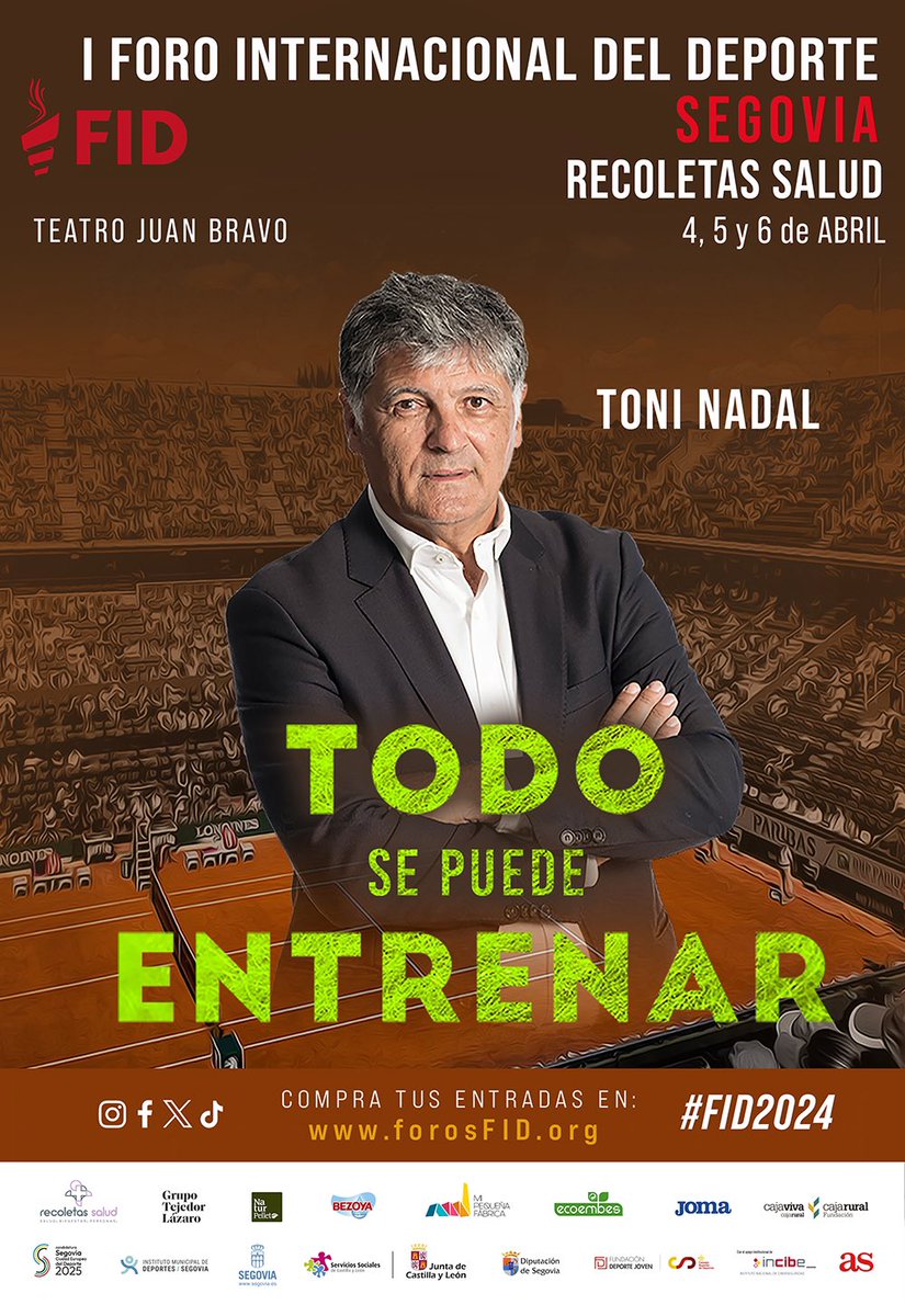 jerogarciabox's tweet photo. Elenco espectacular en el @ForosFID de #Segovia , os esperamos el 4, 5 y 6 de abril. El deporte como ejemplo, transformación y prevención de las violencias. #SportVsBullying aterriza en tierras segovianas y no se puede estar mejor acompañado: #LydiaValentin #ruthbeitia #toninadal y el equipo campeón del mundo de fútbol sala, el Caja Segovia; también nos acompañará la selección española de #baloncesto de Los Angeles 84 #fid #jerogarcia #boxeo #halterofilia #atletismo #futbolsala #basket
