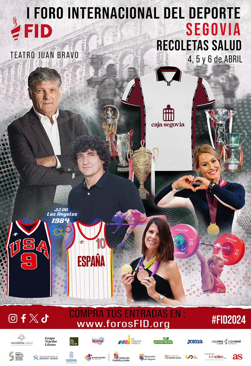 jerogarciabox's tweet photo. Elenco espectacular en el @ForosFID de #Segovia , os esperamos el 4, 5 y 6 de abril. El deporte como ejemplo, transformación y prevención de las violencias. #SportVsBullying aterriza en tierras segovianas y no se puede estar mejor acompañado: #LydiaValentin #ruthbeitia #toninadal y el equipo campeón del mundo de fútbol sala, el Caja Segovia; también nos acompañará la selección española de #baloncesto de Los Angeles 84 #fid #jerogarcia #boxeo #halterofilia #atletismo #futbolsala #basket