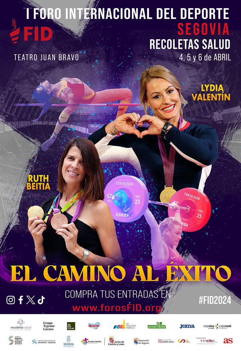 jerogarciabox's tweet photo. Elenco espectacular en el @ForosFID de #Segovia , os esperamos el 4, 5 y 6 de abril. El deporte como ejemplo, transformación y prevención de las violencias. #SportVsBullying aterriza en tierras segovianas y no se puede estar mejor acompañado: #LydiaValentin #ruthbeitia #toninadal y el equipo campeón del mundo de fútbol sala, el Caja Segovia; también nos acompañará la selección española de #baloncesto de Los Angeles 84 #fid #jerogarcia #boxeo #halterofilia #atletismo #futbolsala #basket