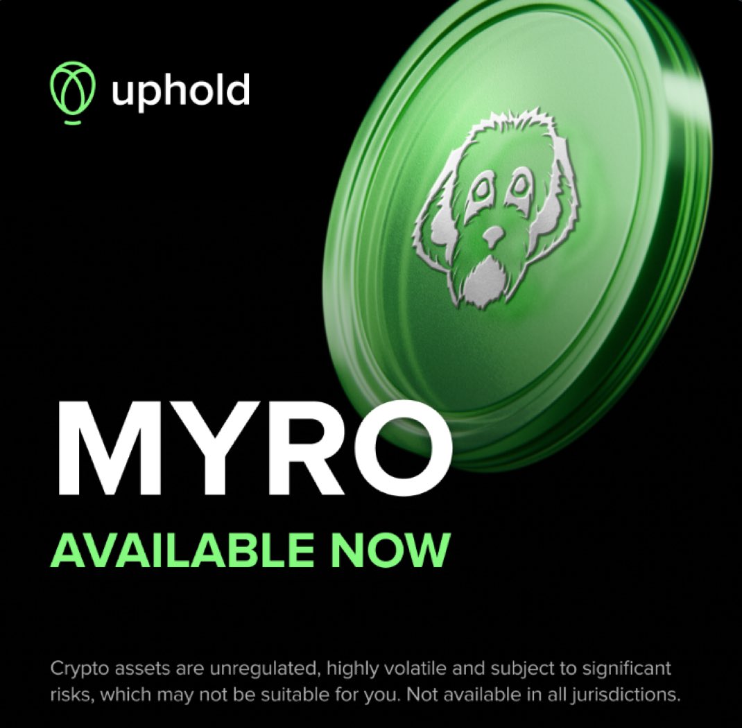 MyroSOL's tweet image. $MYRO is now listed and live on @UpholdInc 

Google Playstore: play.google.com/store/apps/det…

AppStore Link: apps.apple.com/gb/app/uphold-…