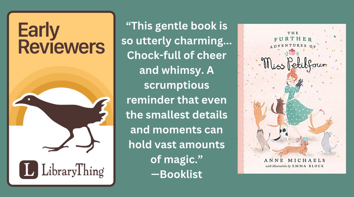 'For fans of Mary Poppins, heroine Miss Petitfour and her feline friends return for more flights of fancy in this cozy, charming collection...' Win a copy of @annemichaels_ & @EmmaBlock's The Further Adventures of Miss Petitfour from @TundraBooks librarything.com/ner/detail/495…