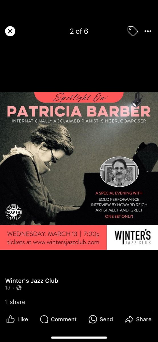 Howard Reich (@howardreich) on Twitter photo Looking forward to speaking onstage with Patricia Barber and hearing her solo set, 7 pm March 13 <a href="/WintersJazzClub/">Winter's Jazz Club</a>! Looking forward to speaking onstage with Patricia Barber and hearing her solo set, 7 pm March 13 <a href="/WintersJazzClub/">Winter's Jazz Club</a>!