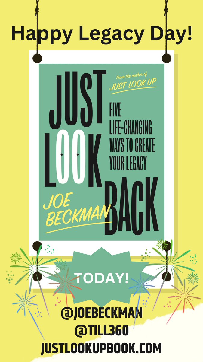 RELEASE DAY IS HERE! Get 'Just Look Back' by @Joe_Beckman: a man on a mission to reclaim human connection. Go to justlookbackbook.com and order your copy today! And a copy of 'Just Look Up,' Joe's first book. @till360_ @Slater_Curtis_