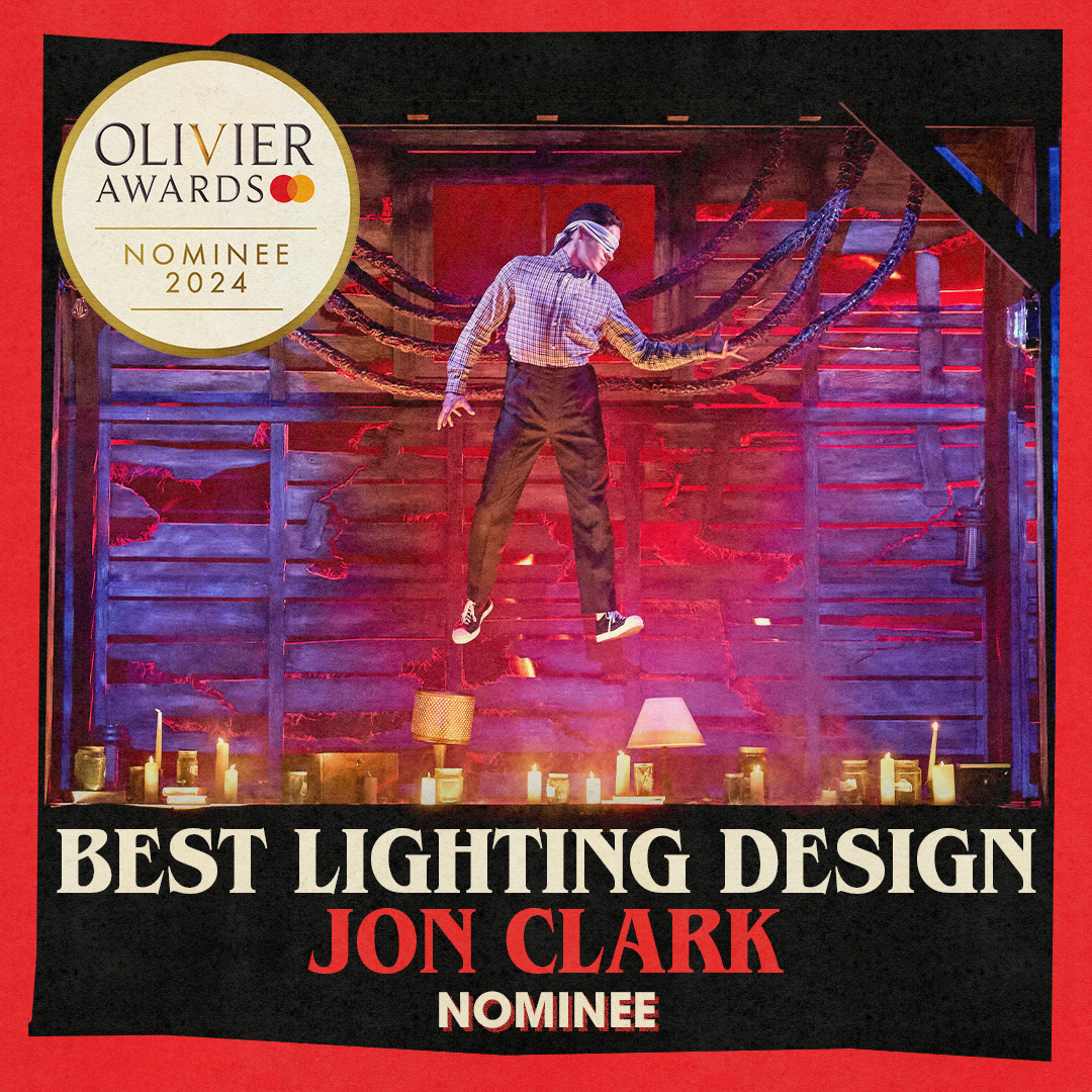 screams in Demogorgon. #StrangerThingsOnStage has been nominated for FIVE @OlivierAwards, including Best Lighting Design. 🙌