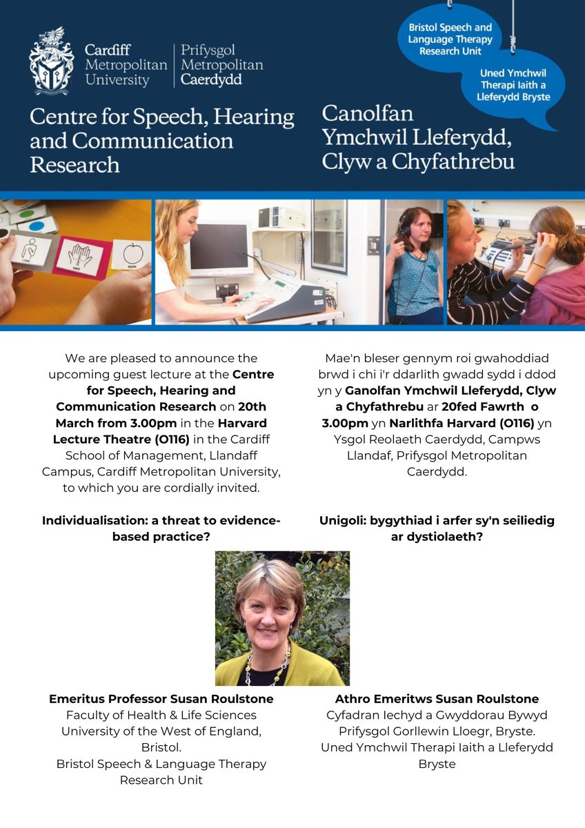 CSHCR_CMet's tweet photo. We are pleased to announce our next guest speaker: @suelizstone will be joining us on March 20th, 3pm to discuss 'Individualisation: a threat to evidence-based practice?'.

To sign up for a free ticket please follow the link: https://t.co/9mejbprtdI https://t.co/Crgc8ZusbE