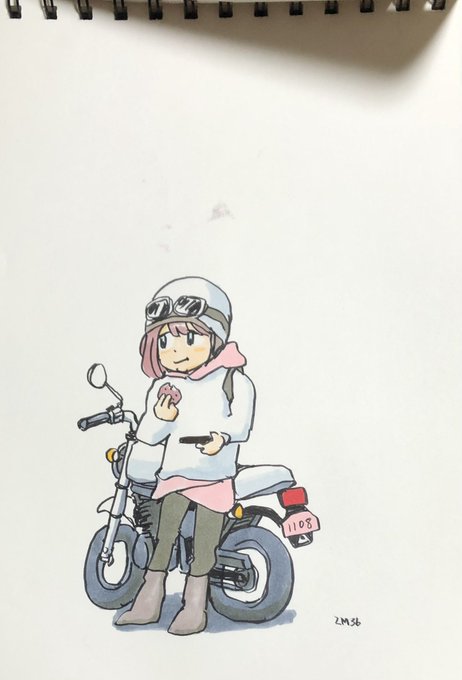 「holding motorcycle」 illustration images(Latest)