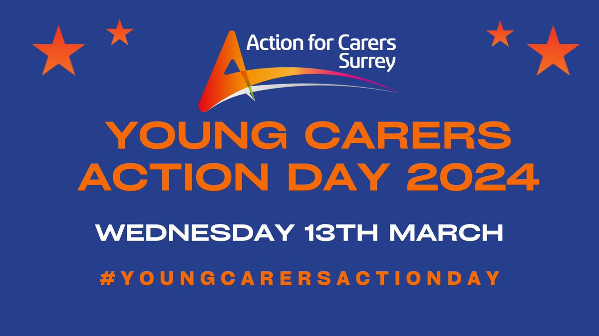 Tomorrow (Wednesday, 13th March) is Young Carers Action Day 2024. We want everyone to be young carers aware and do more in schools, colleges, and workplaces—to support young people and with us help achieve #FairFuturesforYoungCarers in Surrey.